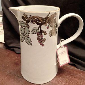 Blue Sky Wood Forest Pitcher Pine Sprig & Holly Ceramic 2017 NEW